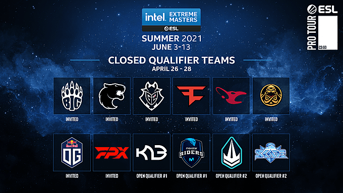 ESL Summer qualifiers announced