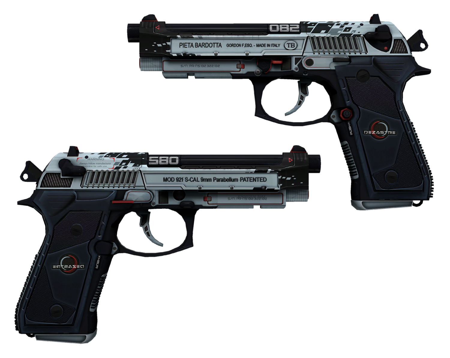 Black and White Skins for CS2 2
