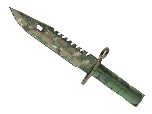 ★ StatTrak™ Штык-нож M9 | Пиксельный камуфляж «Лес» (Поношенное)