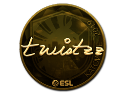 Наклейка | Twistzz (золотая) | Катовице 2019