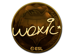 Наклейка | woxic (золотая) | Катовице-2019
