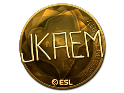 Наклейка | jkaem (золотая) | Катовице 2019