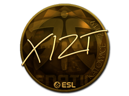 Наклейка | Xizt (золотая) | Катовице 2019