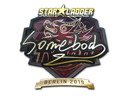 Наклейка | somebody (Gold) | Berlin 2019