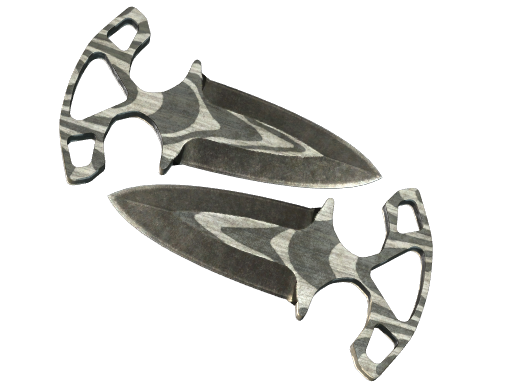 ★ StatTrak™ Shadow Daggers | Black Laminate (Battle-Scarred)