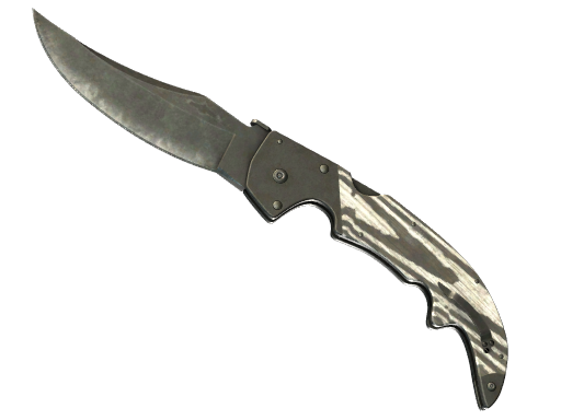 ★ StatTrak™ Falchion Knife | Black Laminate (Battle-Scarred)