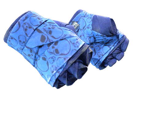 ★ Hand Wraps | Cobalt Skulls (Well-Worn)
