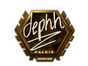 Sticker | dephh (Gold) | London 2018