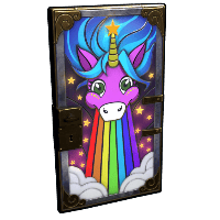 Rainbow Pony Metal Door image
