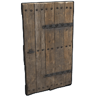 Riveted Wooden Door image