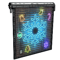 Neon Snowflake Garage Door image