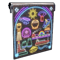 Neon Vibes Garage Door image