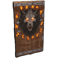 Wolf Warrior Wooden Door image