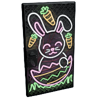 Neon Easter Bunny Door image