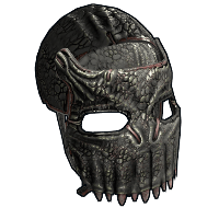 Black Alligator Metal Facemask image