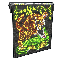 Neon Jungle Rule Garage Door image