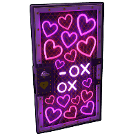 Neon Hearts Sheet Metal Door image