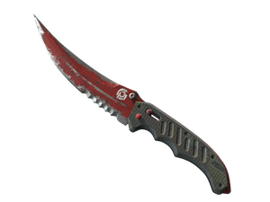★ StatTrak™ Flip Knife | Crimson Web (Battle-Scarred)