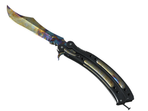 ★ StatTrak™ Butterfly Knife | Case Hardened (Well-Worn)