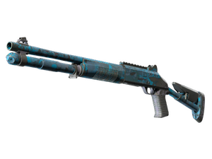 Souvenir XM1014 | VariCamo Blue (Well-Worn)
