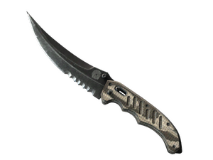 ★ Flip Knife | Black Laminate (Minimal Wear)