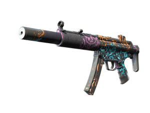 Souvenir MP5-SD | Neon Squeezer (Battle-Scarred)