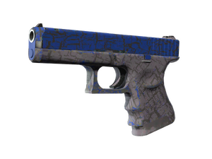 StatTrak™ Glock-18 | Blue Fissure (Well-Worn)
